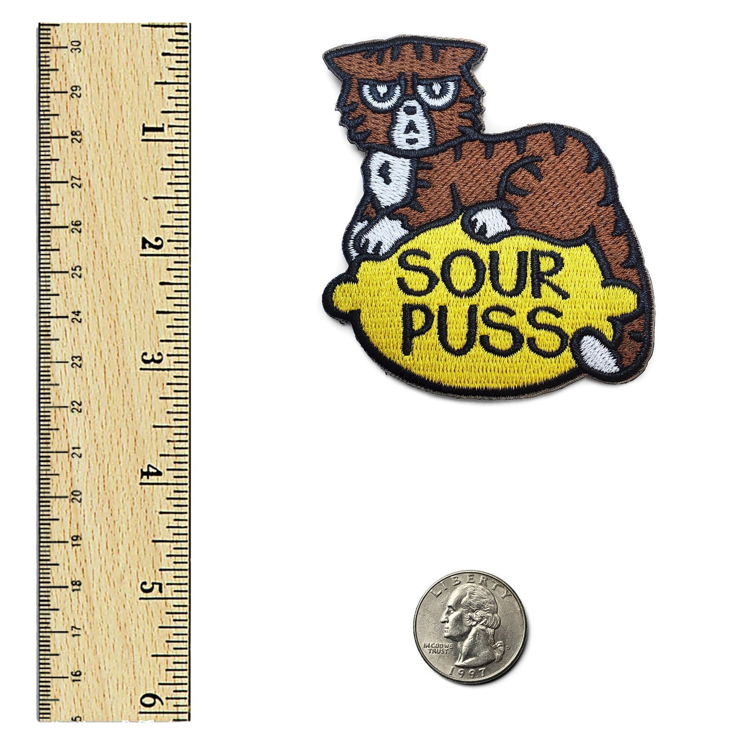 Sourpuss Cat Patch - Kolorspun Enamel Pins
