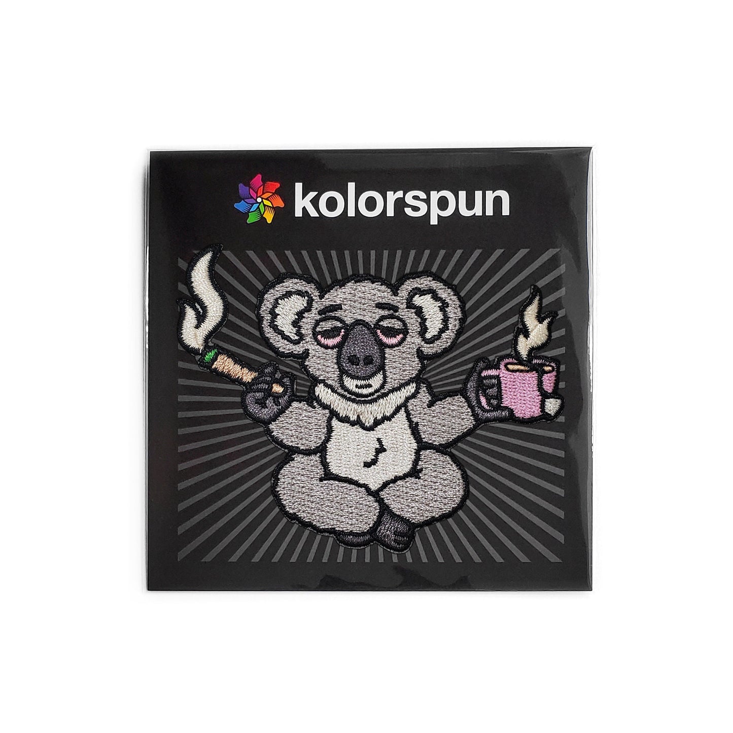 High Koala Tea Pun Patch - Kolorspun Enamel Pins