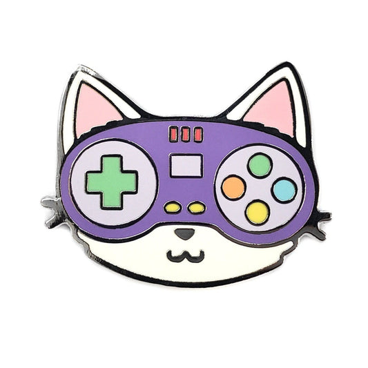 Controller Cat Pin - Kolorspun Enamel Pins
