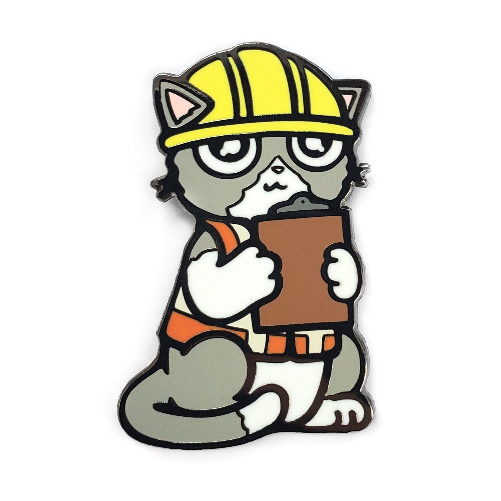 Construction Cat Pin - Kolorspun Enamel Pins