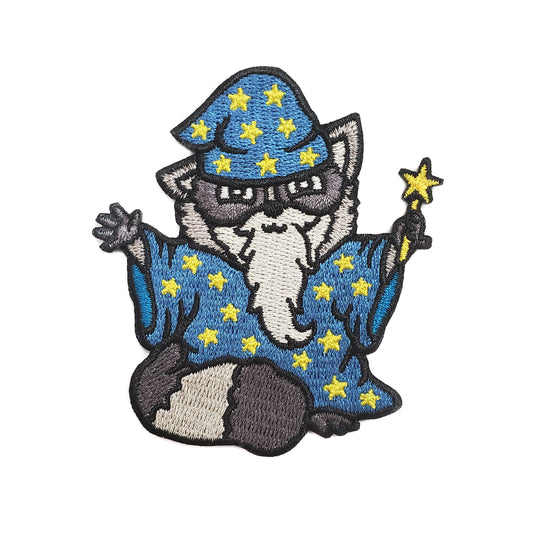 Raccoon Wizard Patch - Kolorspun Enamel Pins