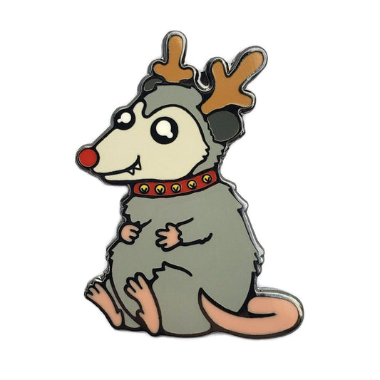 Possum Reindeer Golf Ball Marker - Kolorspun Enamel Pins