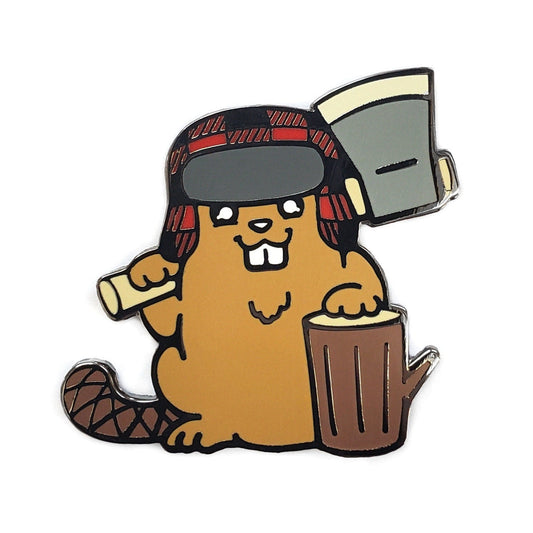 Lumberjack Beaver Golf Ball Marker - Kolorspun Enamel Pins