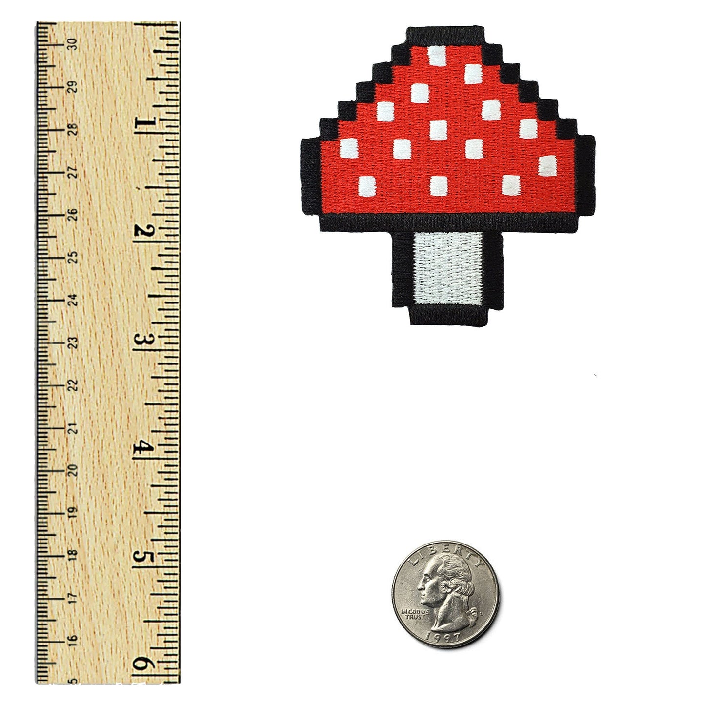 Pixel Mushroom Patch - Kolorspun Enamel Pins