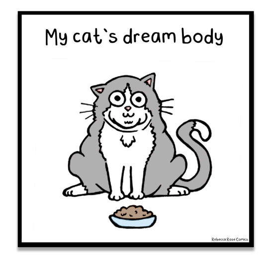 "My Cat's Dream Body" Magnet - Kolorspun Enamel Pins