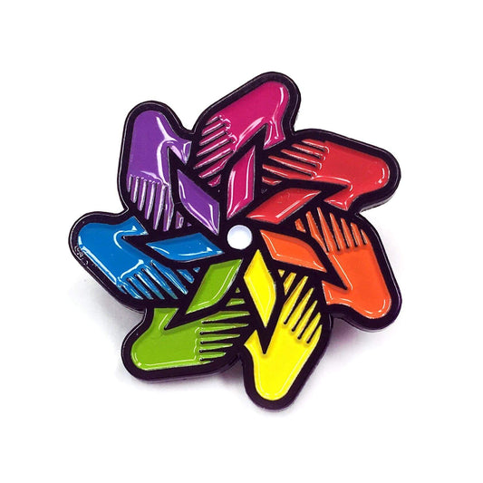 Pinwheel Pin - Kolorspun Enamel Pins
