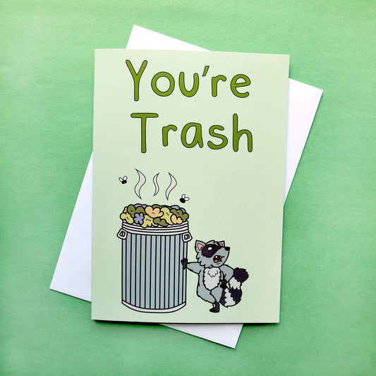 "Trash" Greeting Card - Kolorspun Enamel Pins