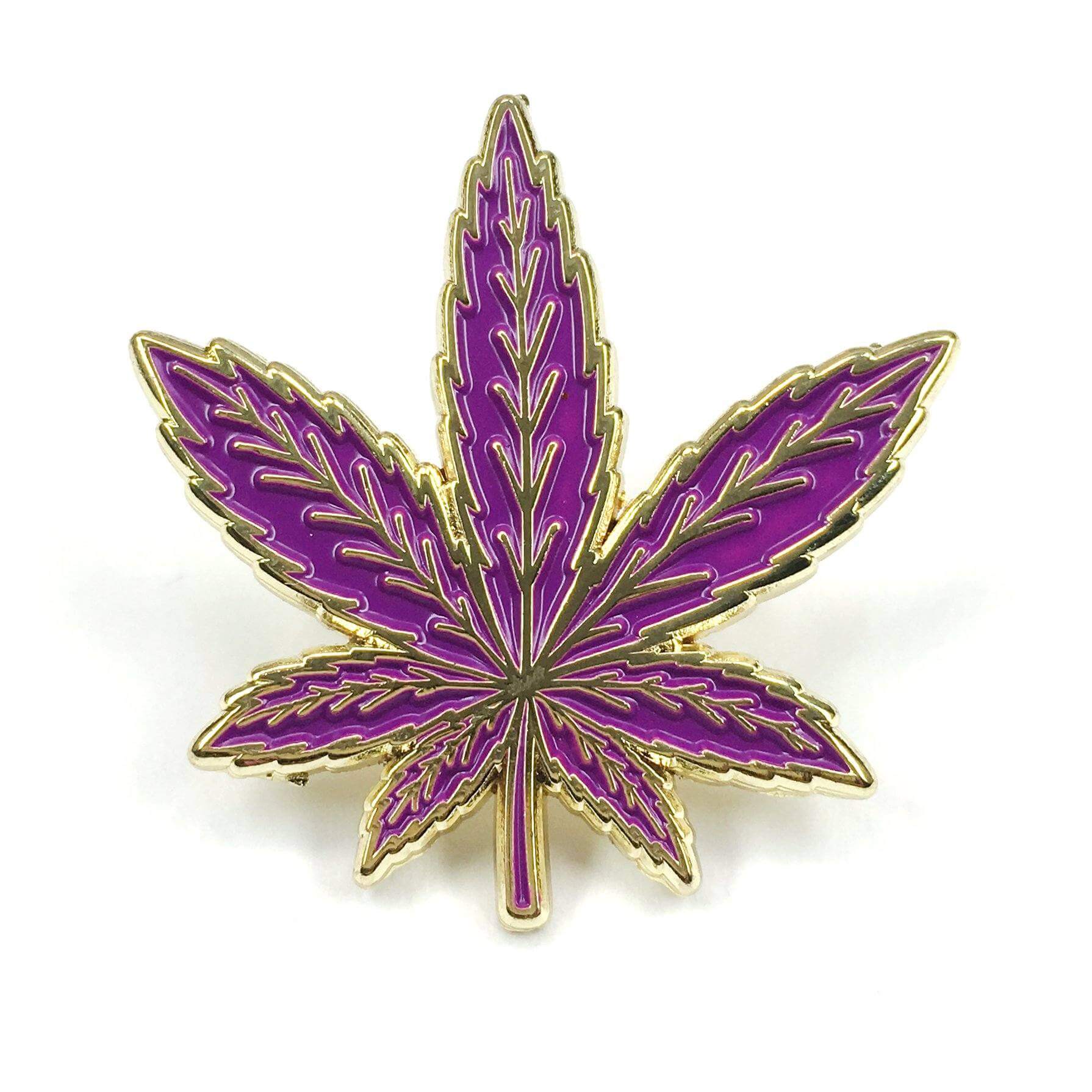 Weed Leaf Pins - Kolorspun Enamel Pins