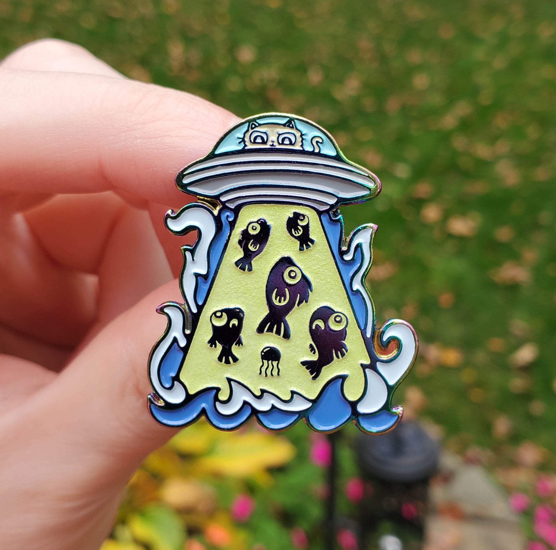 UFO Cat Pin - Kolorspun Enamel Pins