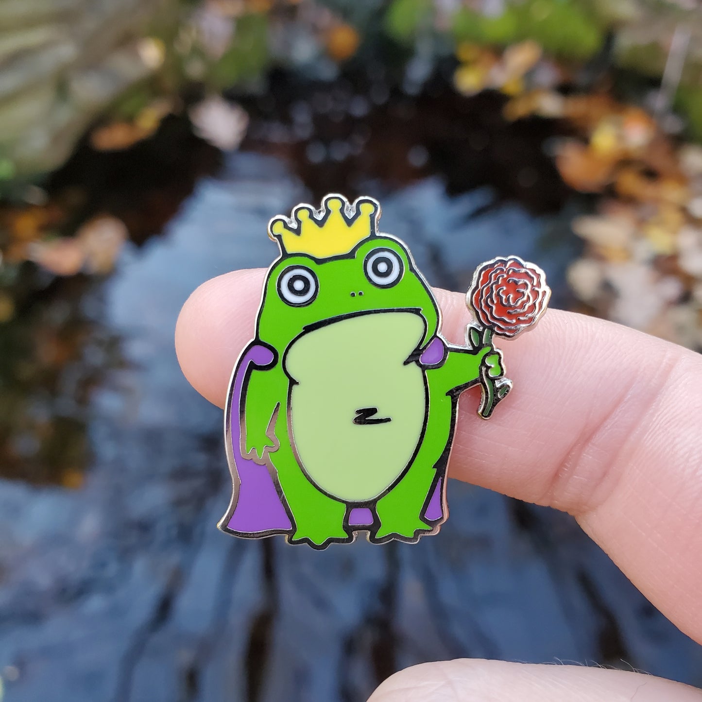 Frog Prince Pin - Kolorspun Enamel Pins