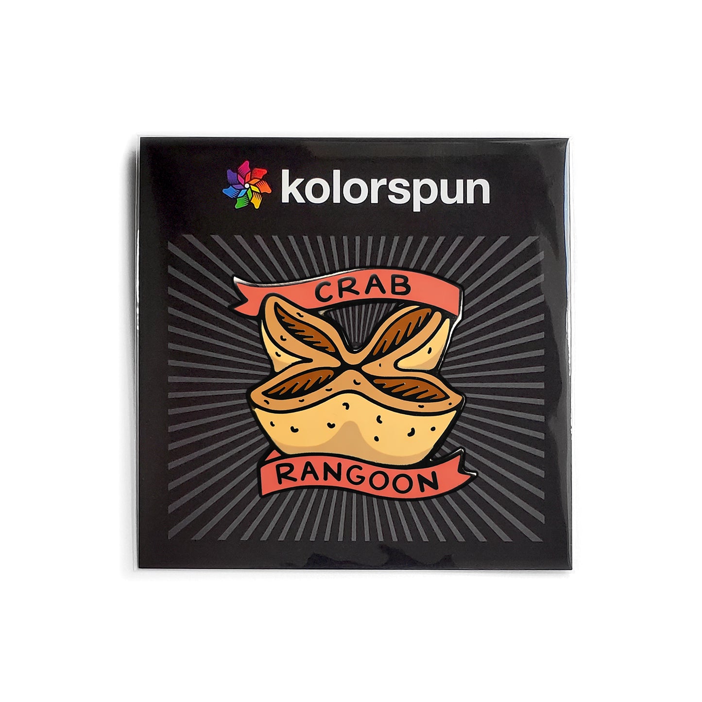 Crab Rangoon Pin - Kolorspun Enamel Pins