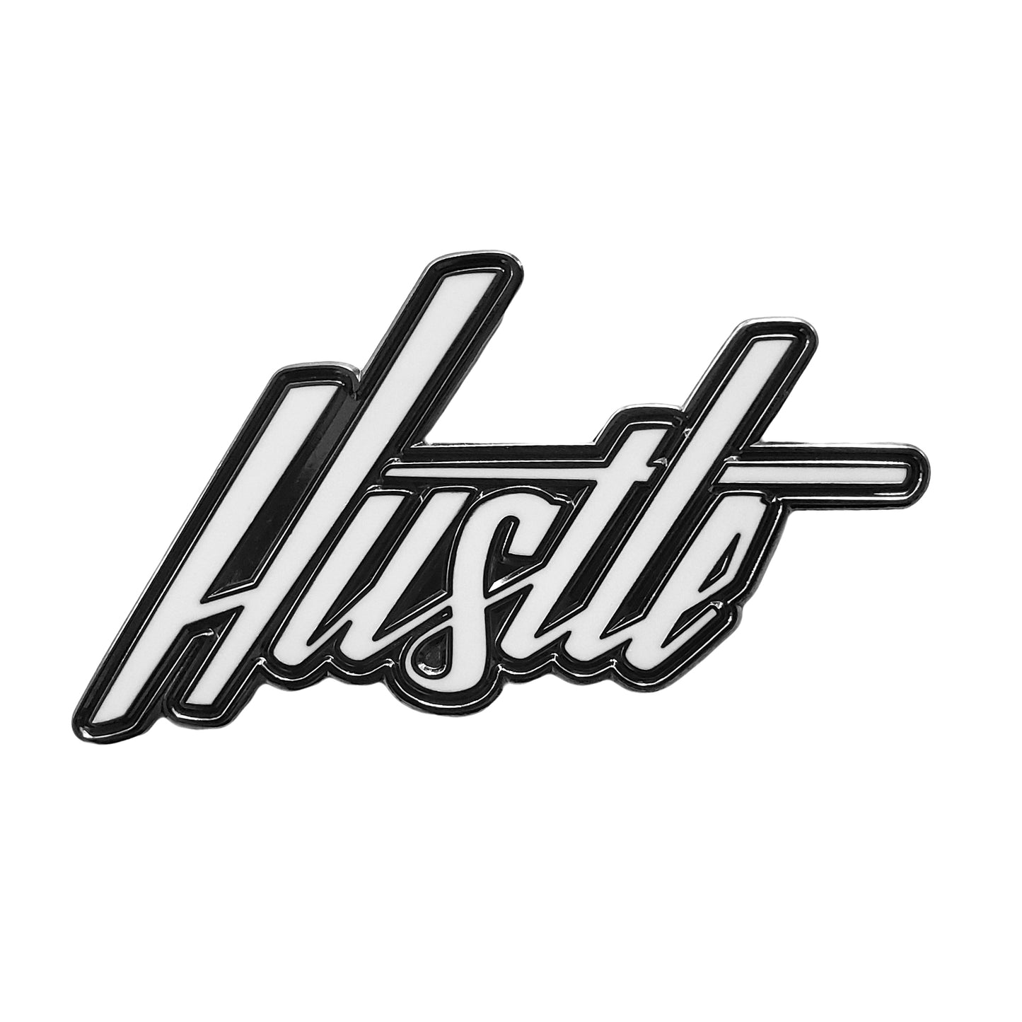 "Hustle" Hand-Lettered Pin - Kolorspun Enamel Pins