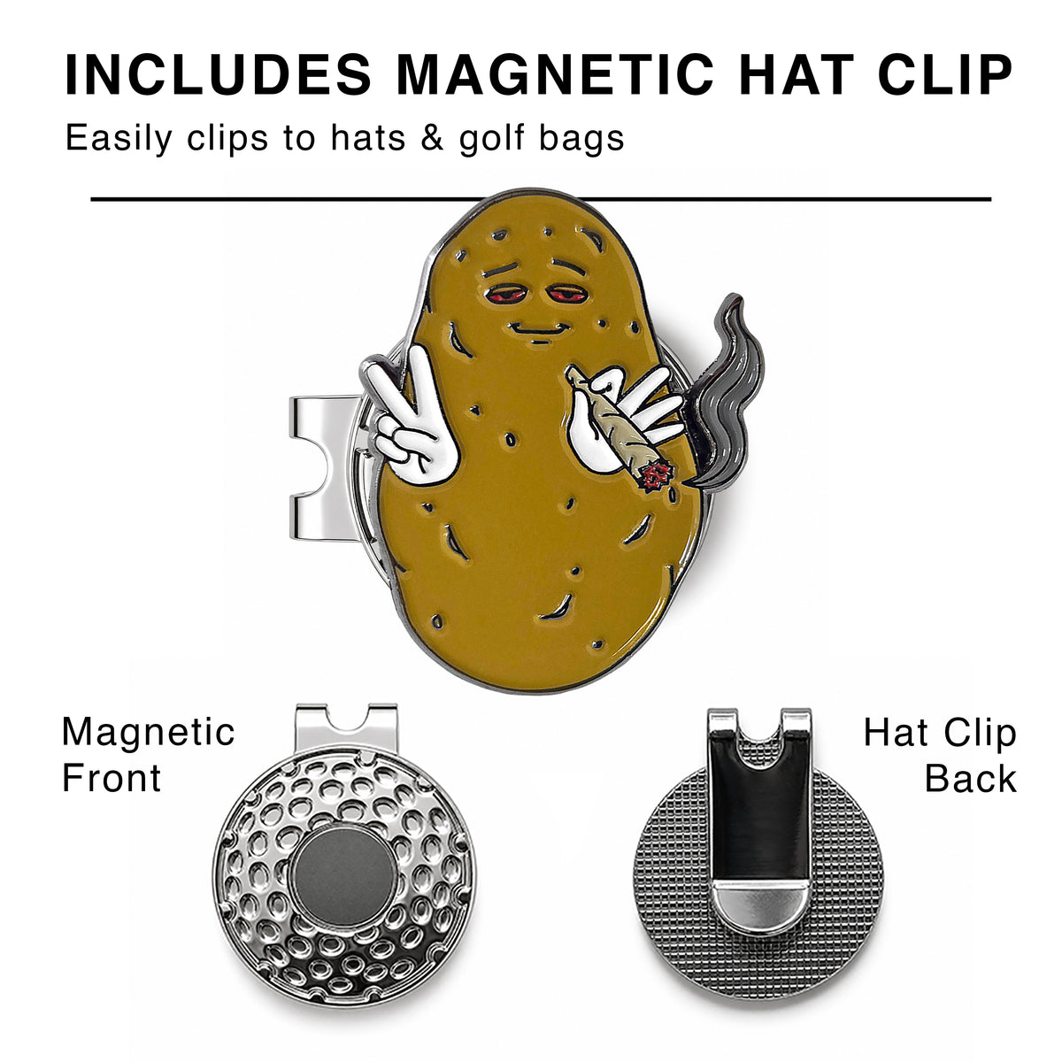 Baked Potato Golf Ball Marker - Kolorspun Enamel Pins