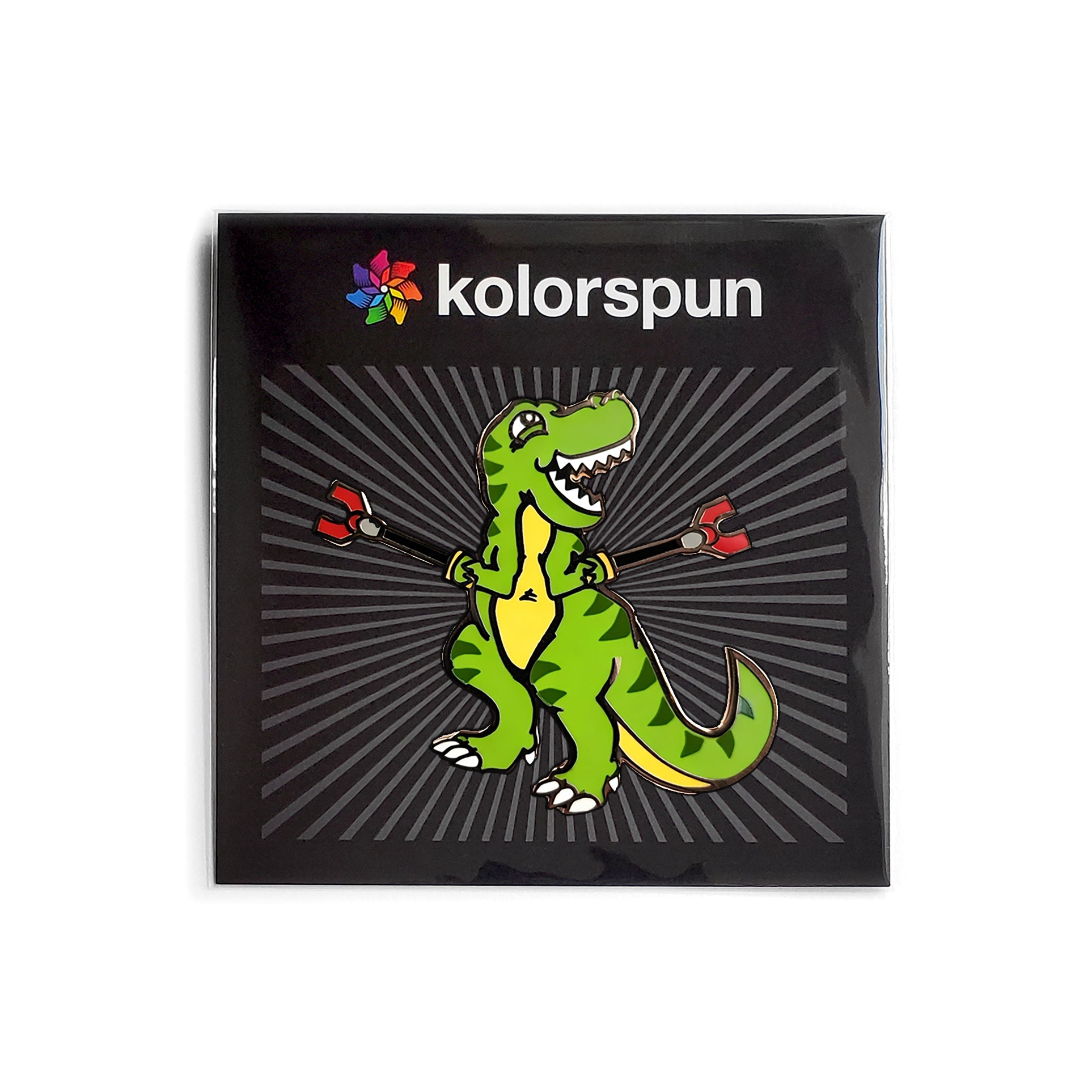Unstoppable T-Rex Pin - Kolorspun Enamel Pins