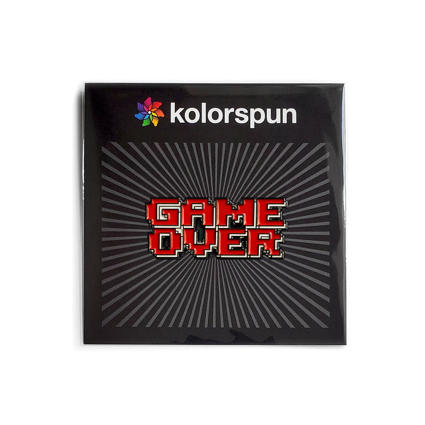 Game Over Pixel Pin - Kolorspun Enamel Pins