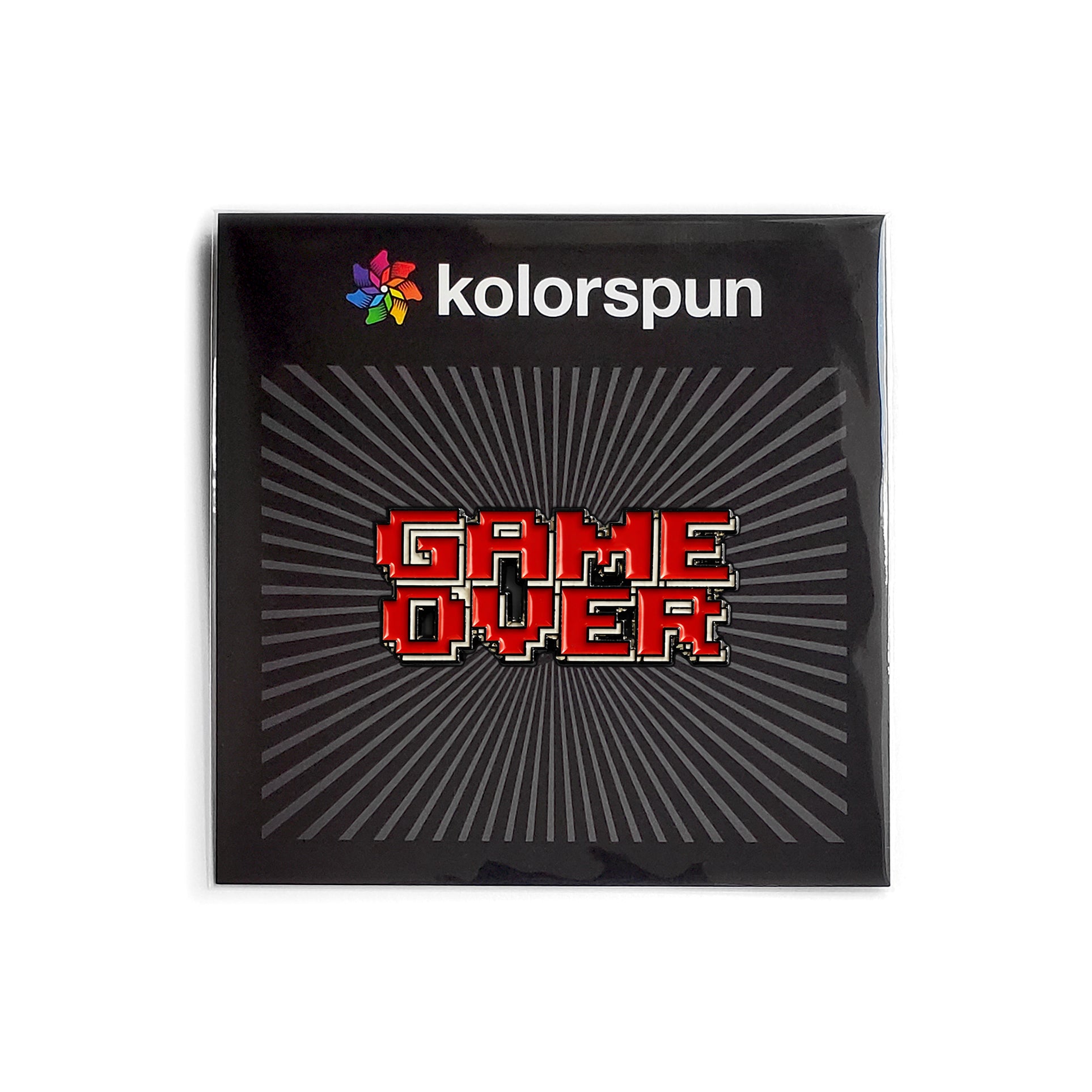 Game Over Pixel Pin - Kolorspun Enamel Pins