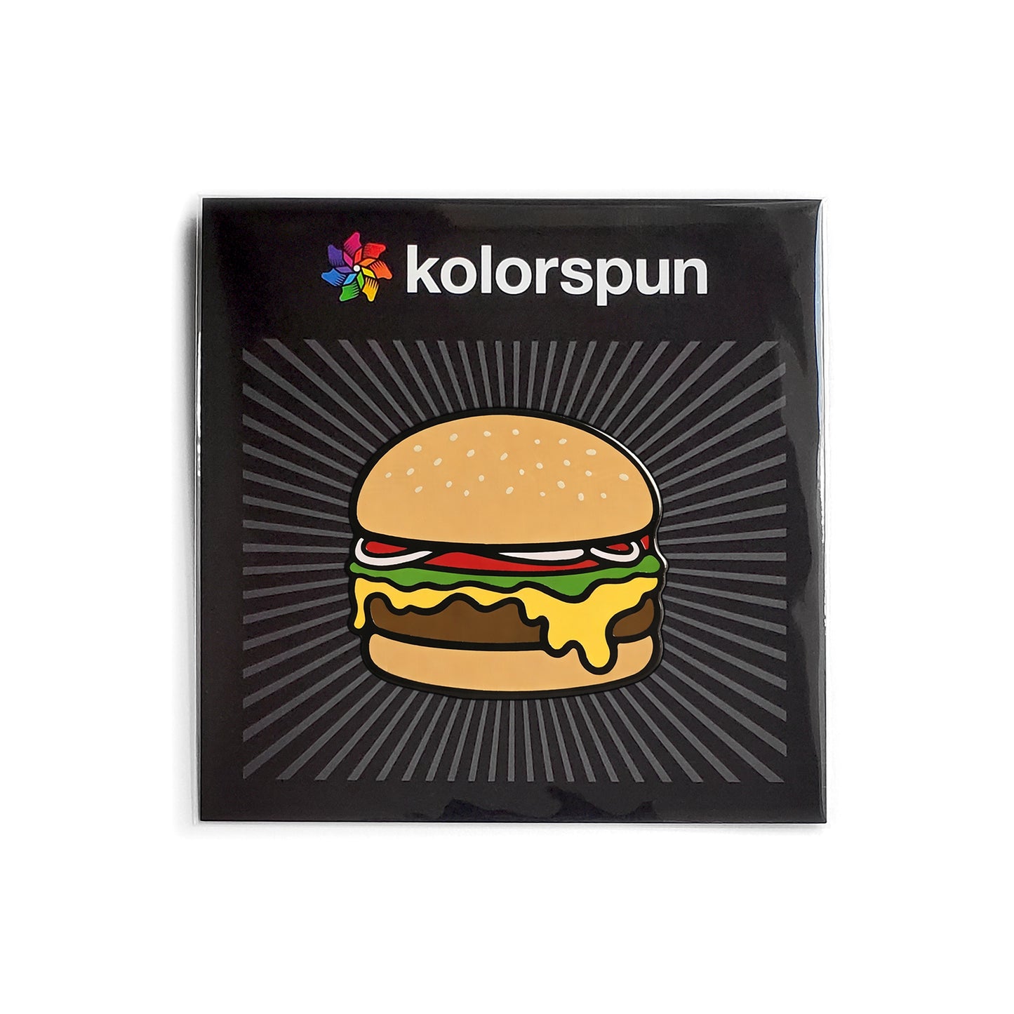 Hamburger Pin - Kolorspun Enamel Pins