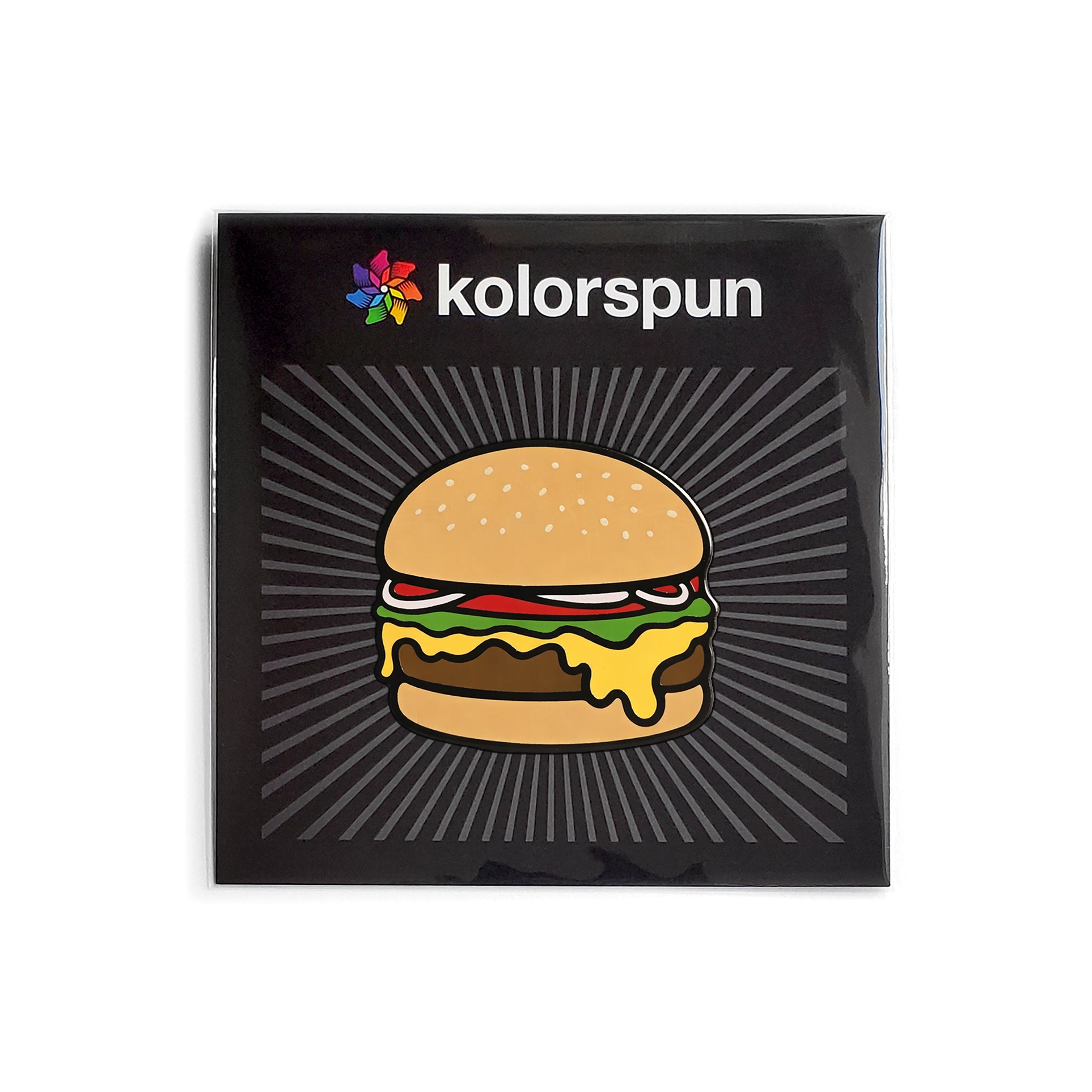 Hamburger Pin - Kolorspun Enamel Pins