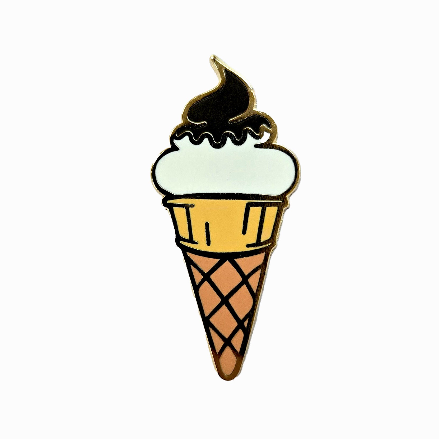 Ice Cream Cone Golf Ball Marker - Kolorspun Enamel Pins