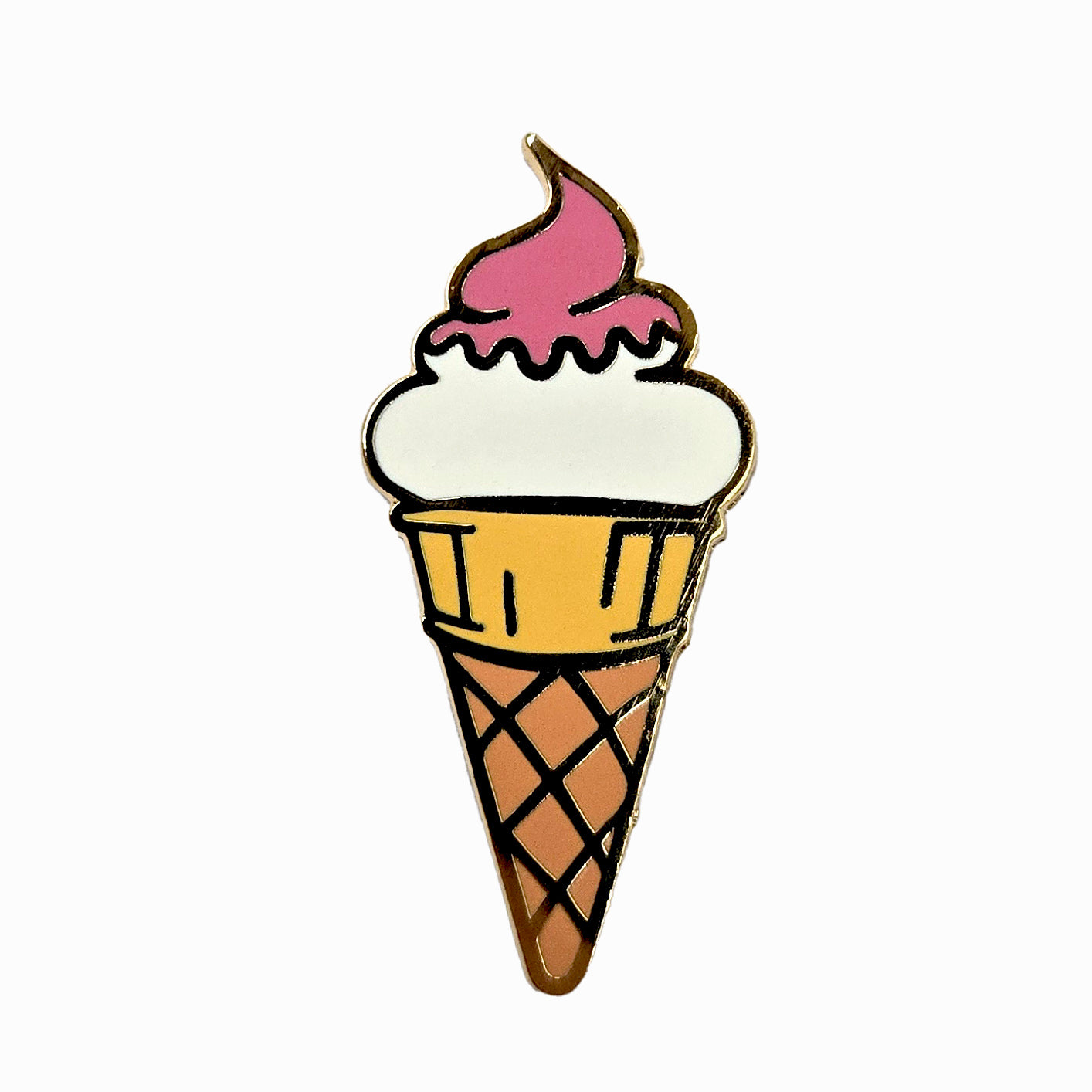 Ice Cream Cone Golf Ball Marker - Kolorspun Enamel Pins