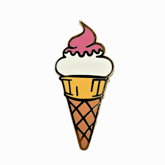 Ice Cream Cone Golf Ball Marker - Kolorspun Enamel Pins