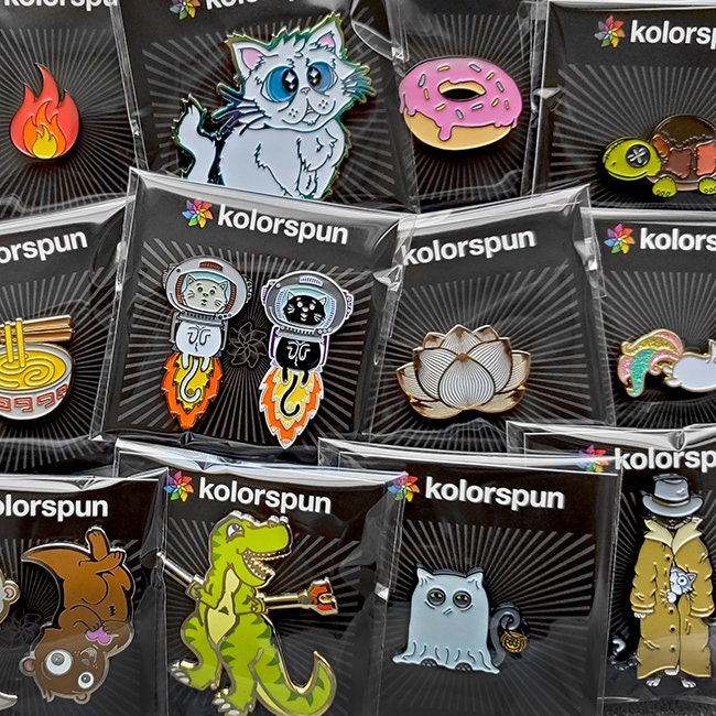Hiking Cat Golf Ball Marker - Kolorspun Enamel Pins