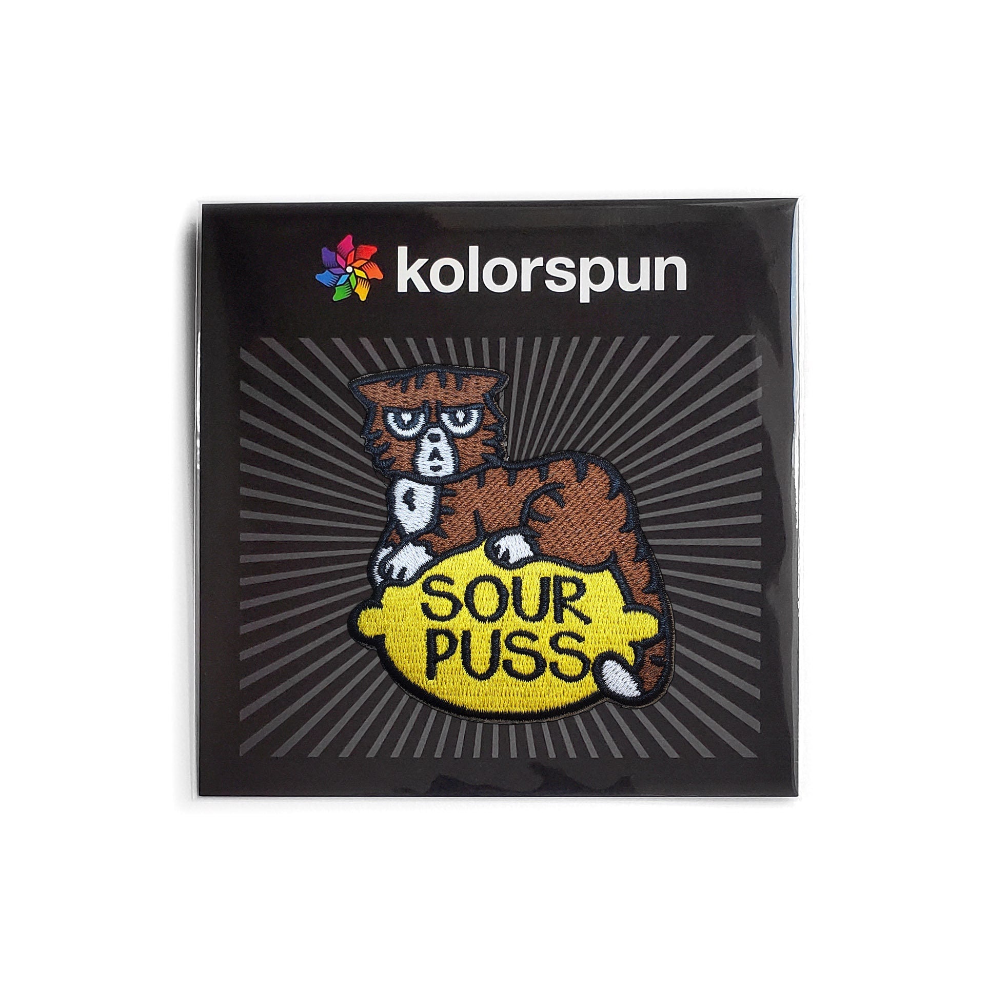 Sourpuss Cat Patch - Kolorspun Enamel Pins