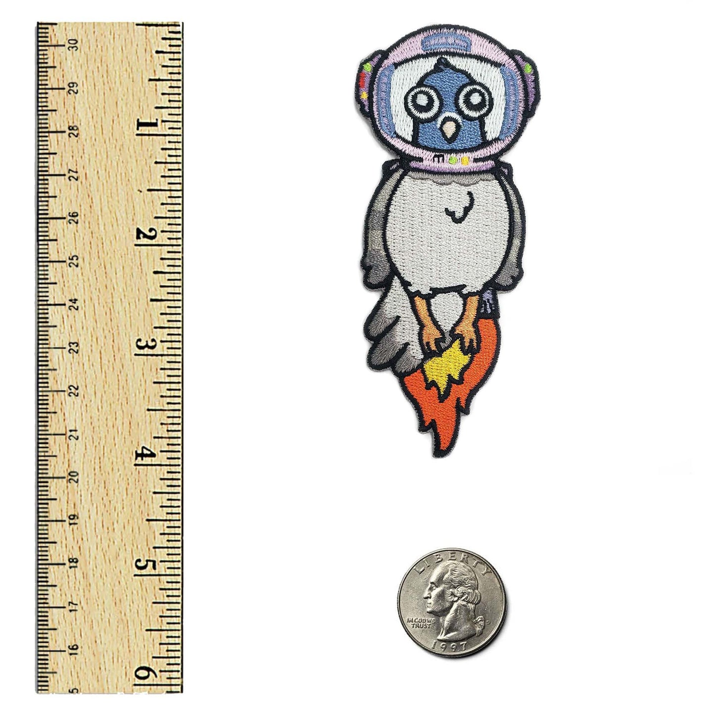 Astronaut Pigeon Patch - Kolorspun Enamel Pins