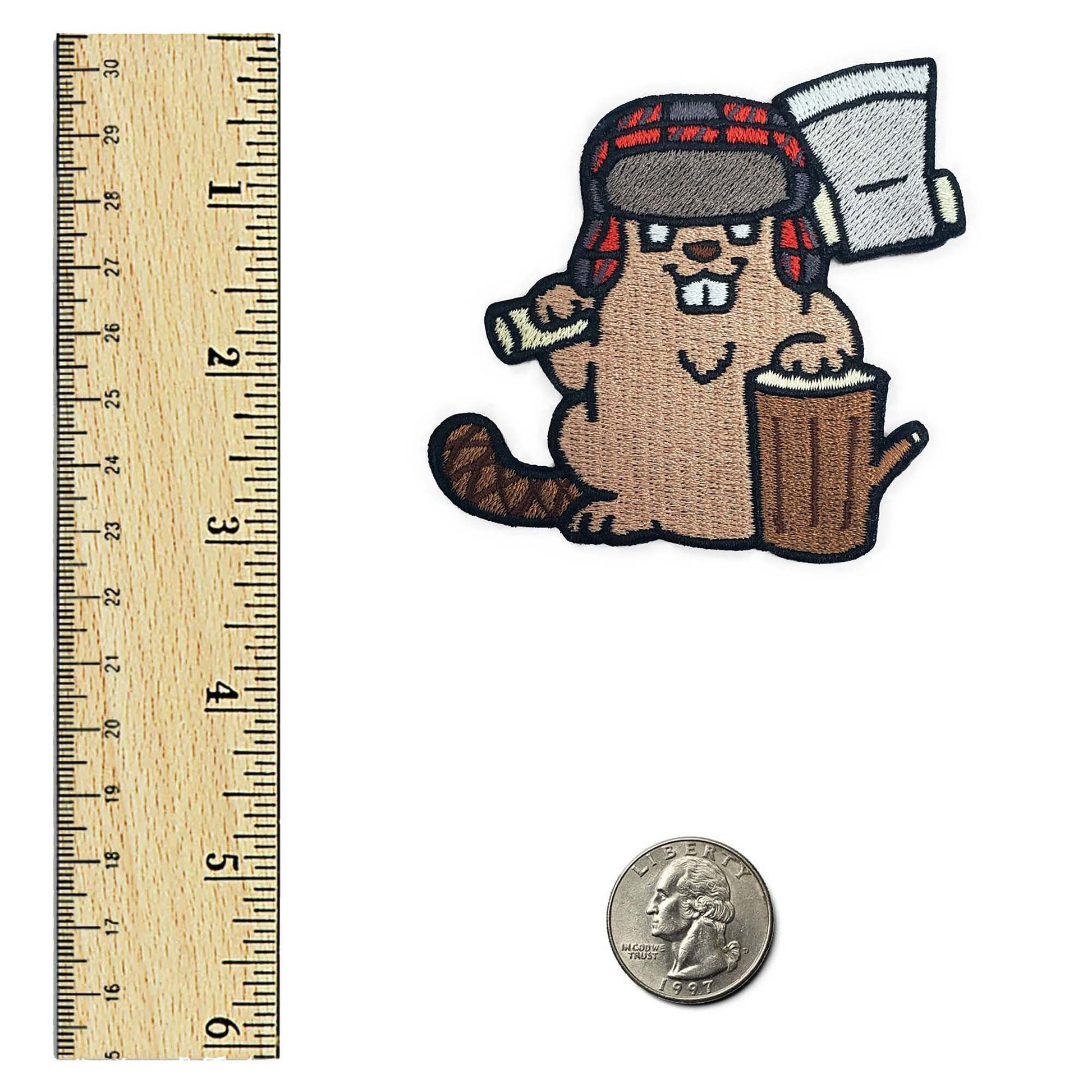 Lumberjack Beaver Patch - Kolorspun Enamel Pins