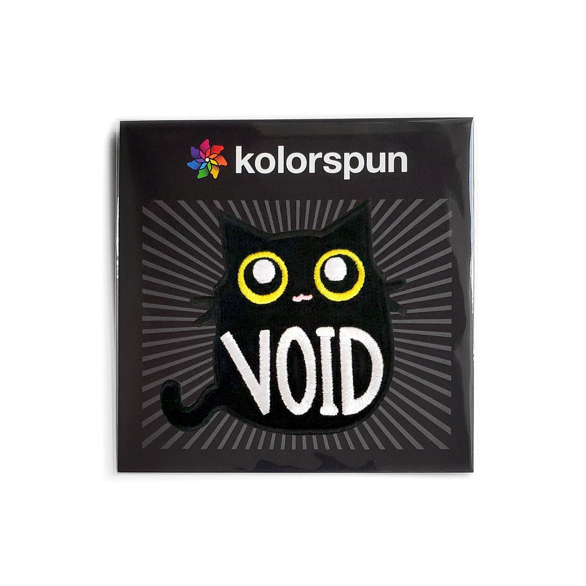 Void Black Cat Patch - Kolorspun Enamel Pins