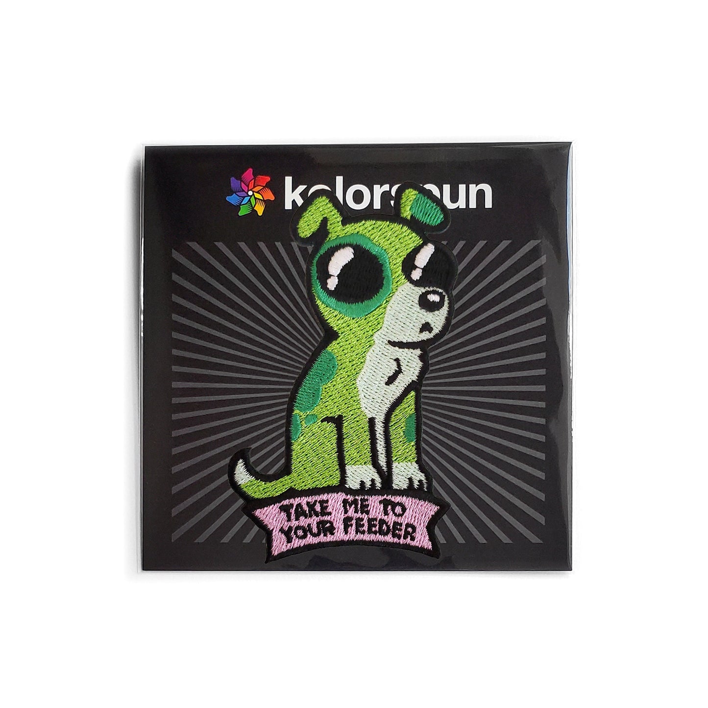 Take Me To Your Feeder Dog Patch - Kolorspun Enamel Pins