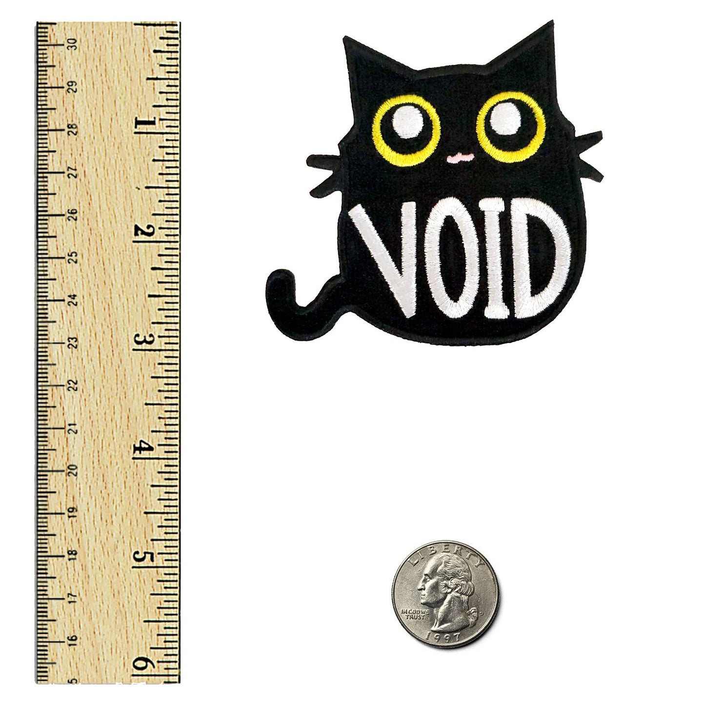 Void Black Cat Patch - Kolorspun Enamel Pins