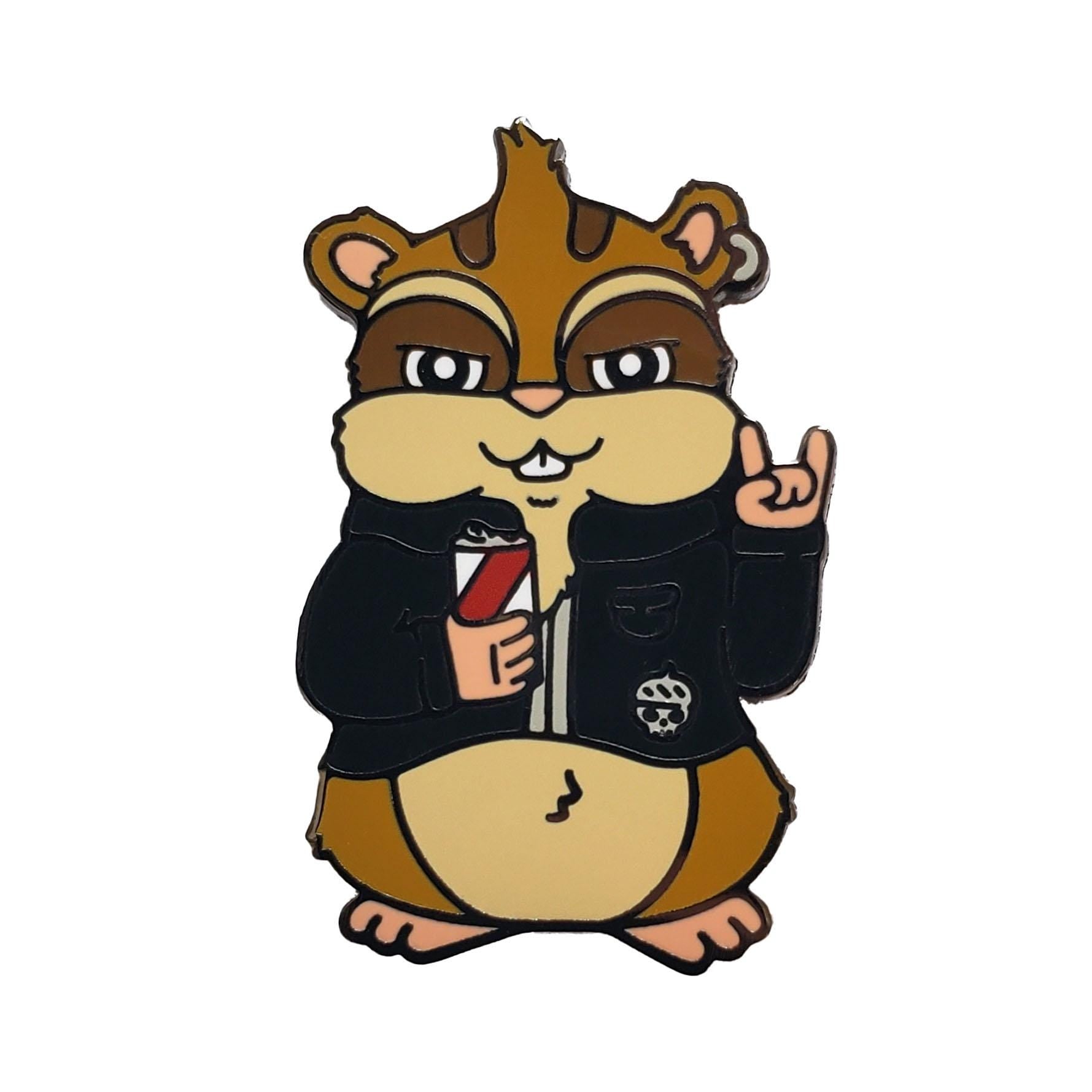 Chip Punk Chipmunk Pin - Kolorspun Enamel Pins