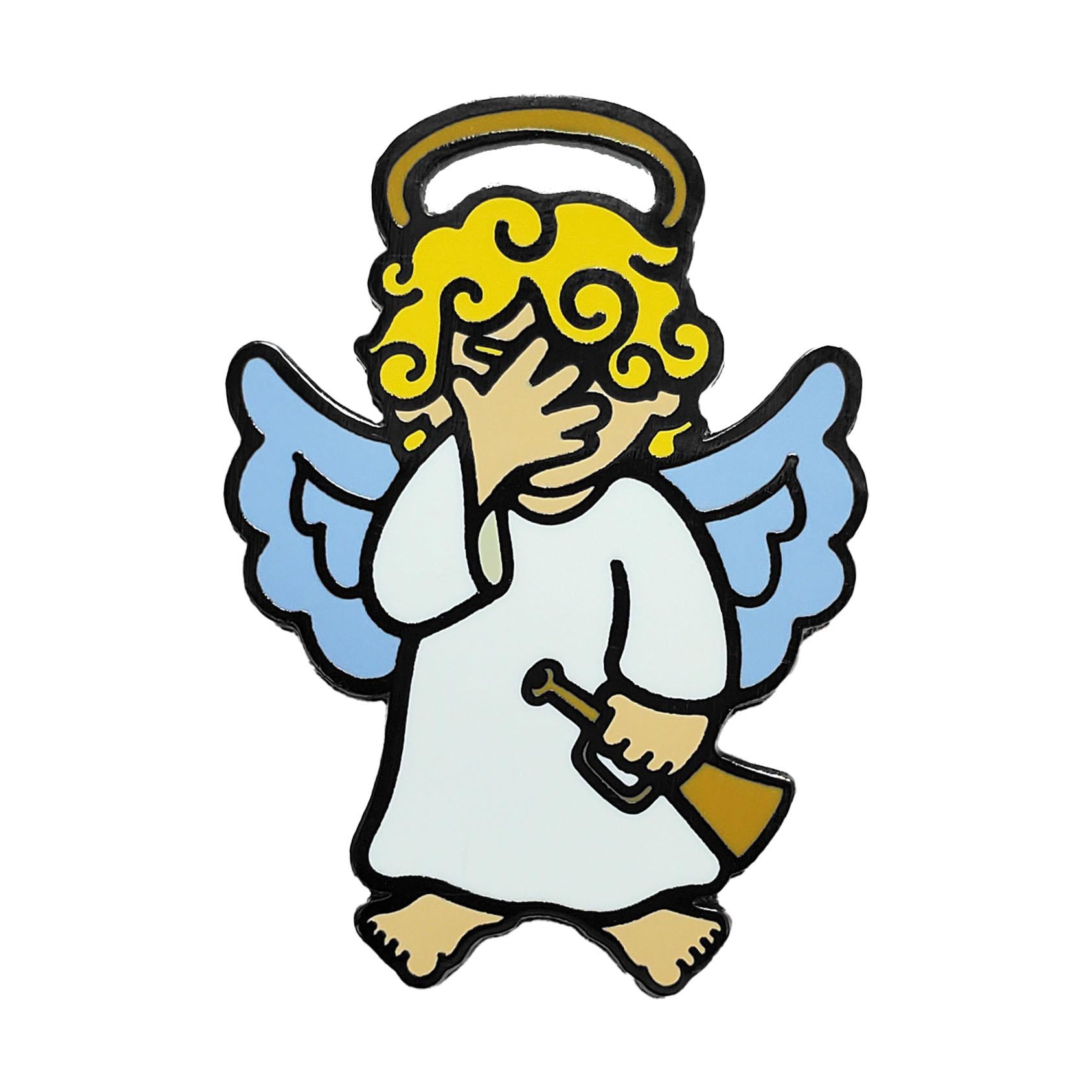 Facepalm Angel Pin - Kolorspun Enamel Pins