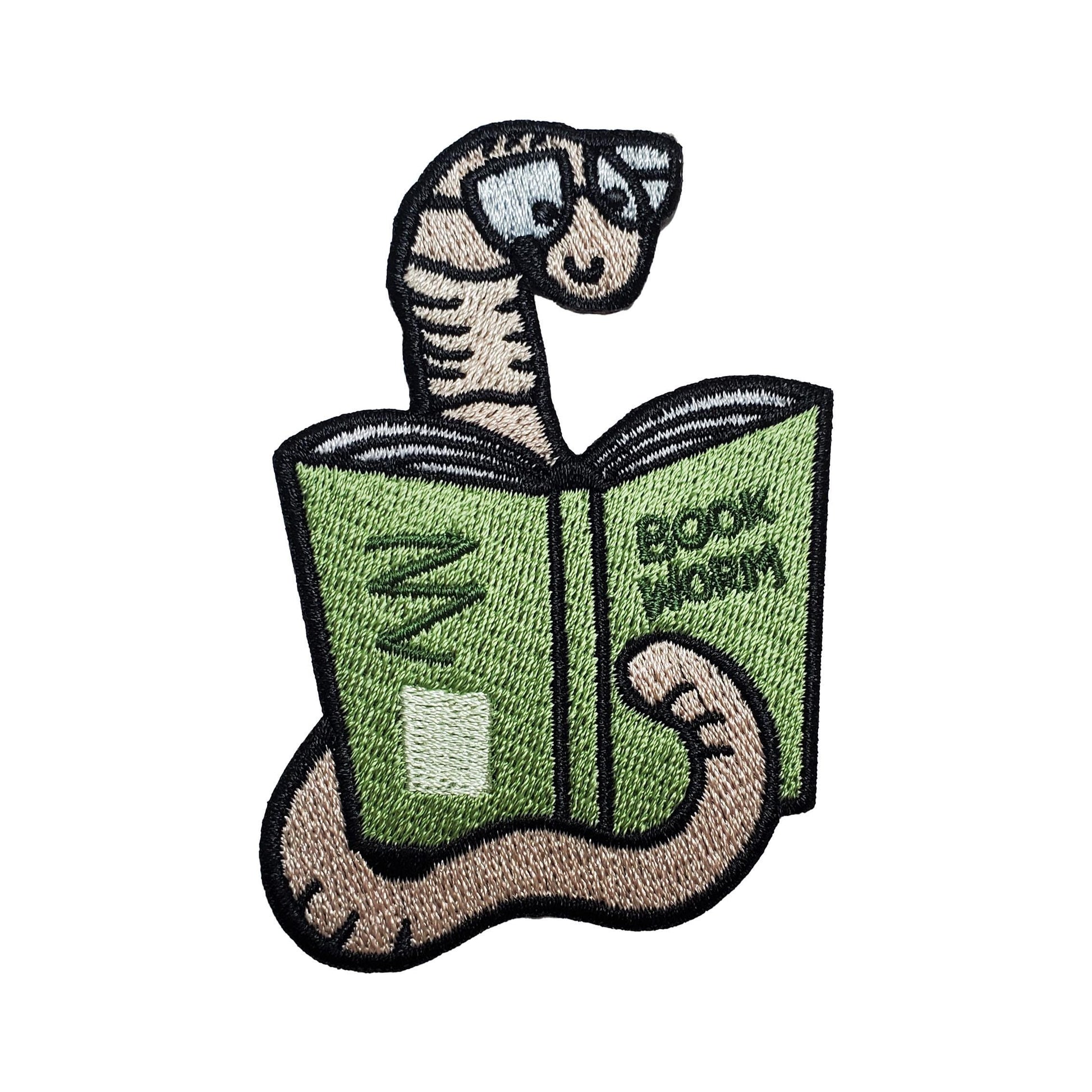 Book Worm Patch - Kolorspun Enamel Pins