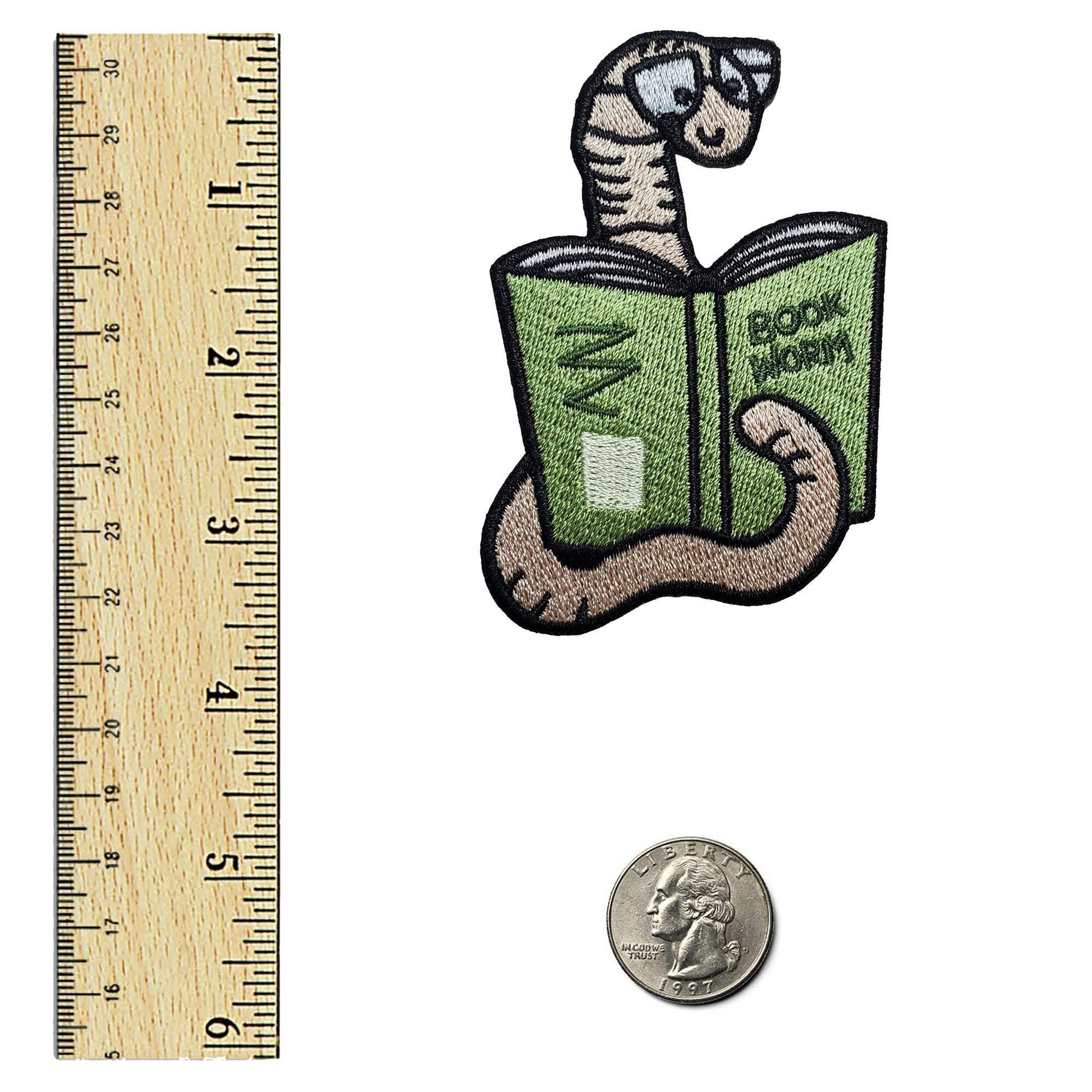 Book Worm Patch - Kolorspun Enamel Pins