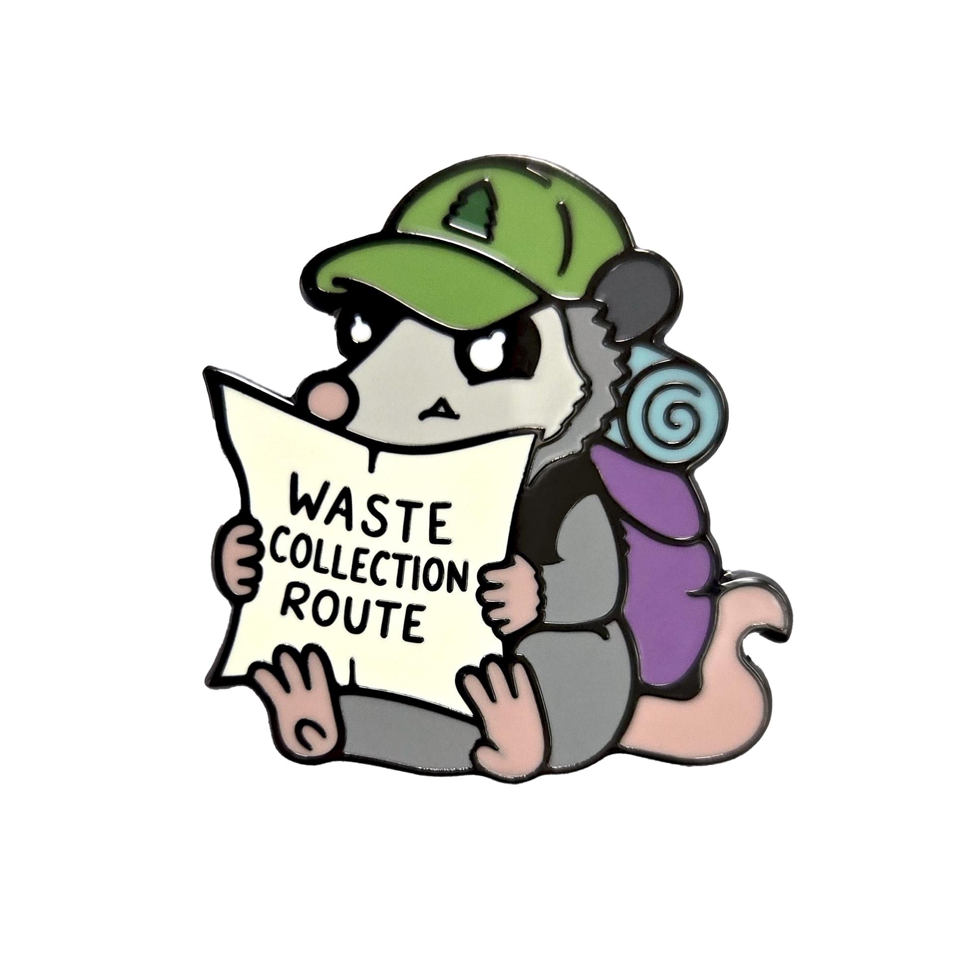 Hiking Possum Golf Ball Marker - Kolorspun Enamel Pins