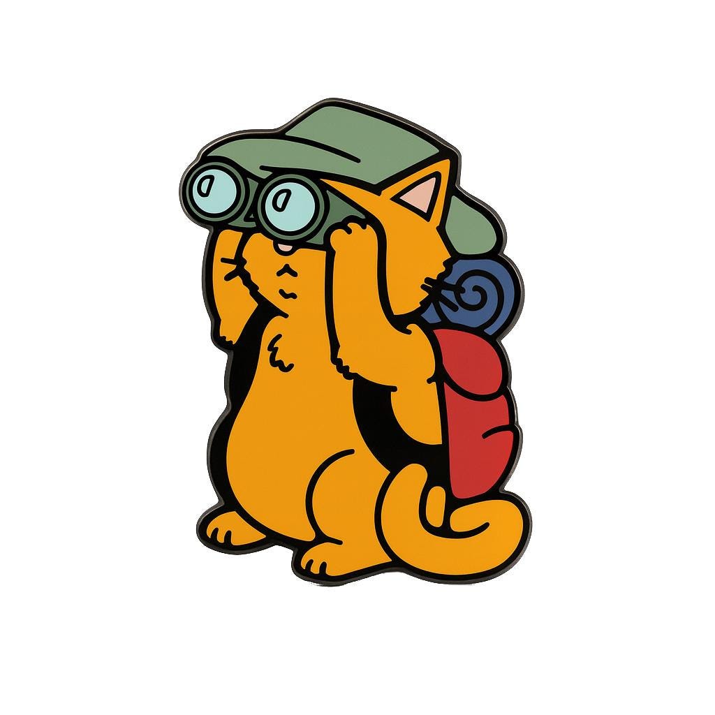 Hiking Cat Golf Ball Marker - Kolorspun Enamel Pins