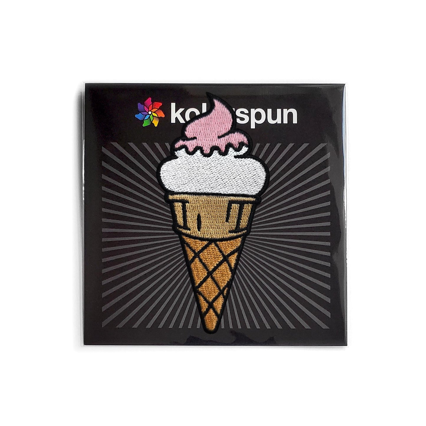 Ice Cream Cone Patch - Kolorspun Enamel Pins