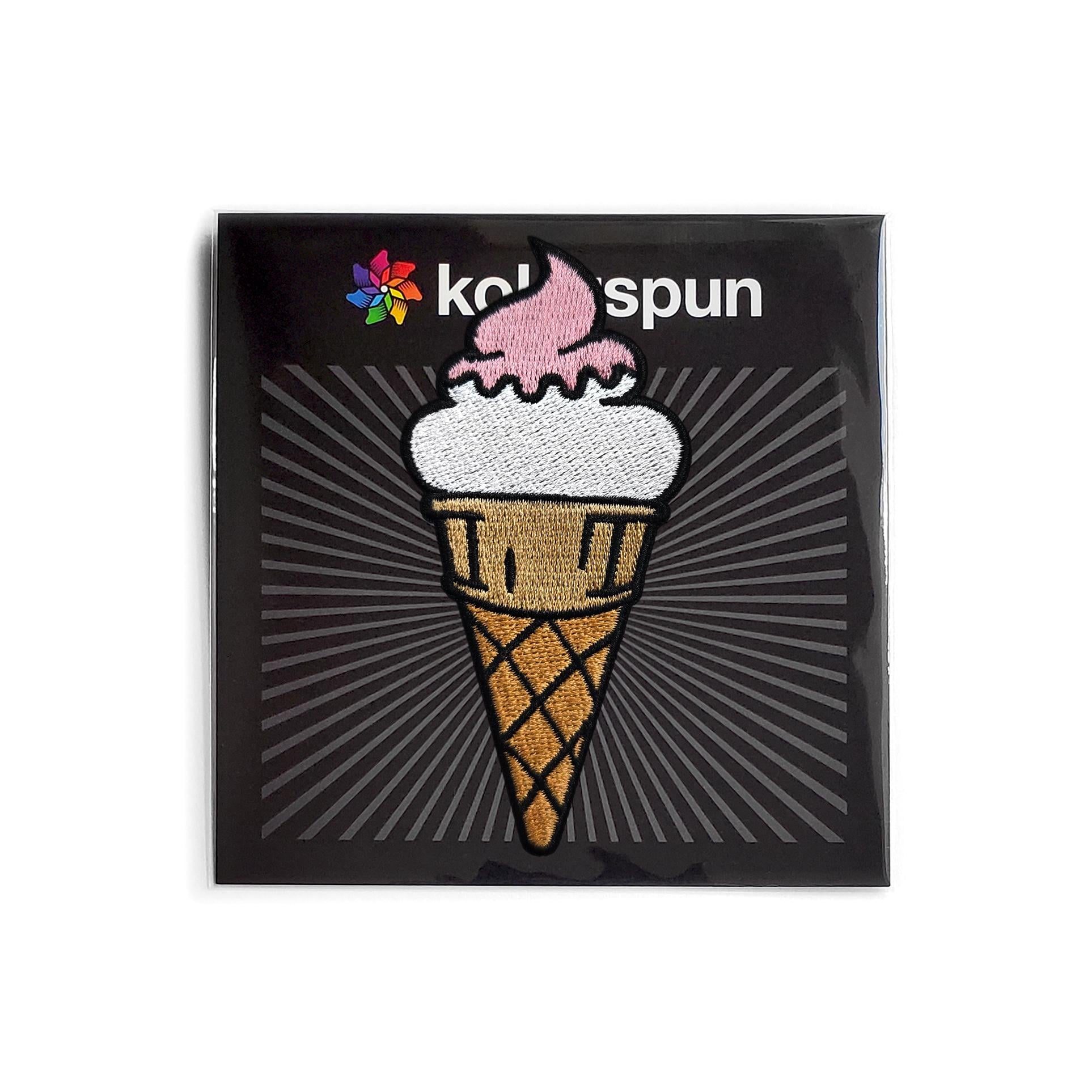 Ice Cream Cone Patch - Kolorspun Enamel Pins