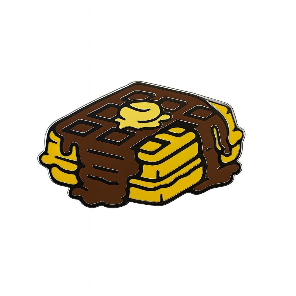 Waffle Golf Ball Marker - Kolorspun Enamel Pins
