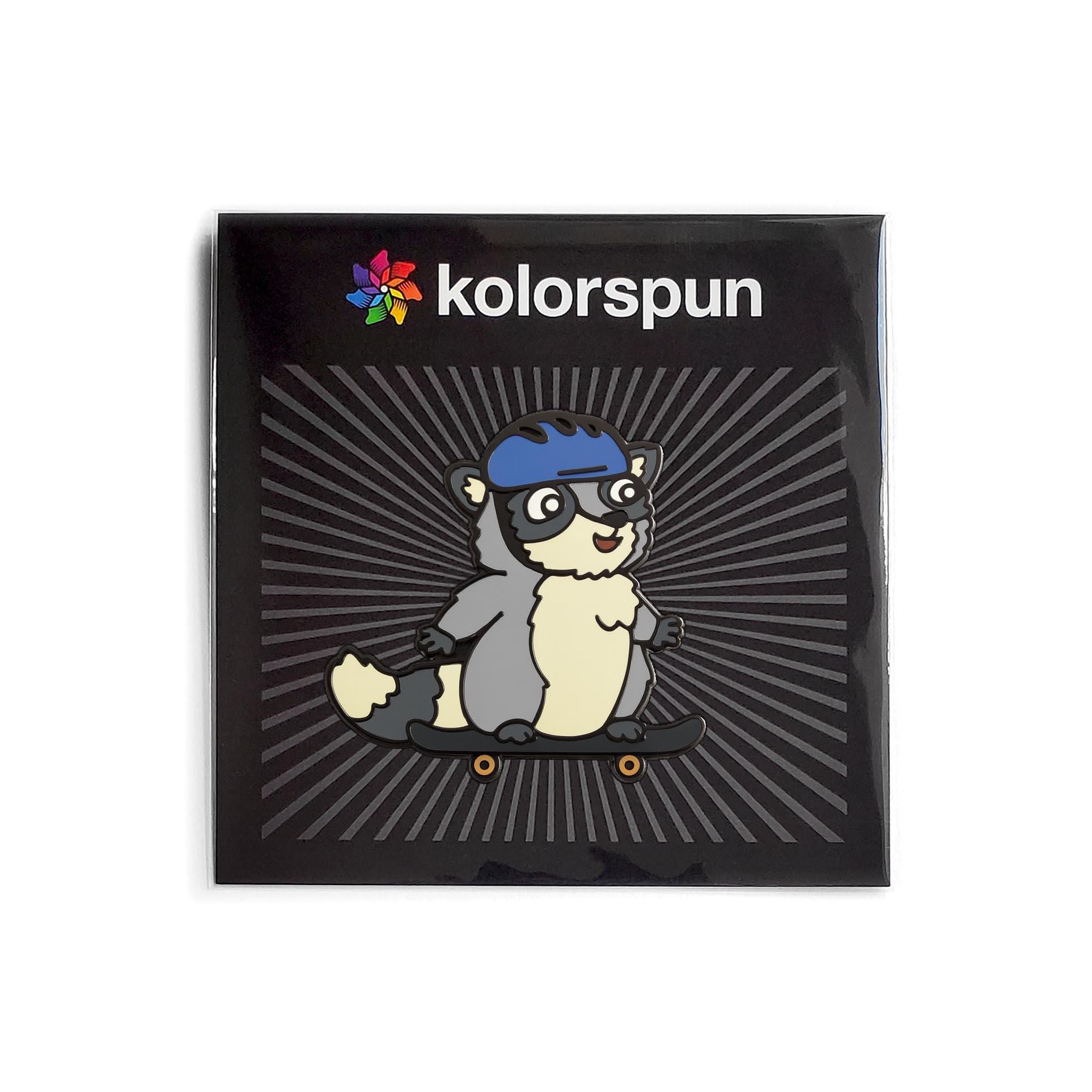 Skater Raccoon Golf Ball Marker - Kolorspun Enamel Pins