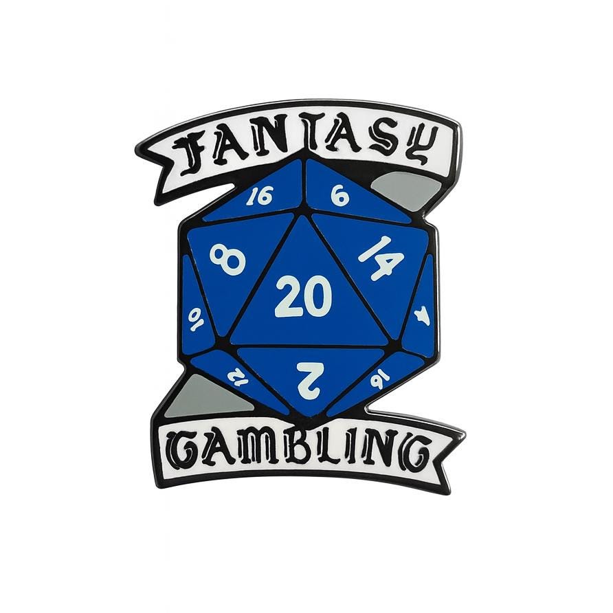 Fantasy Gambling Golf Ball Marker - Kolorspun Enamel Pins