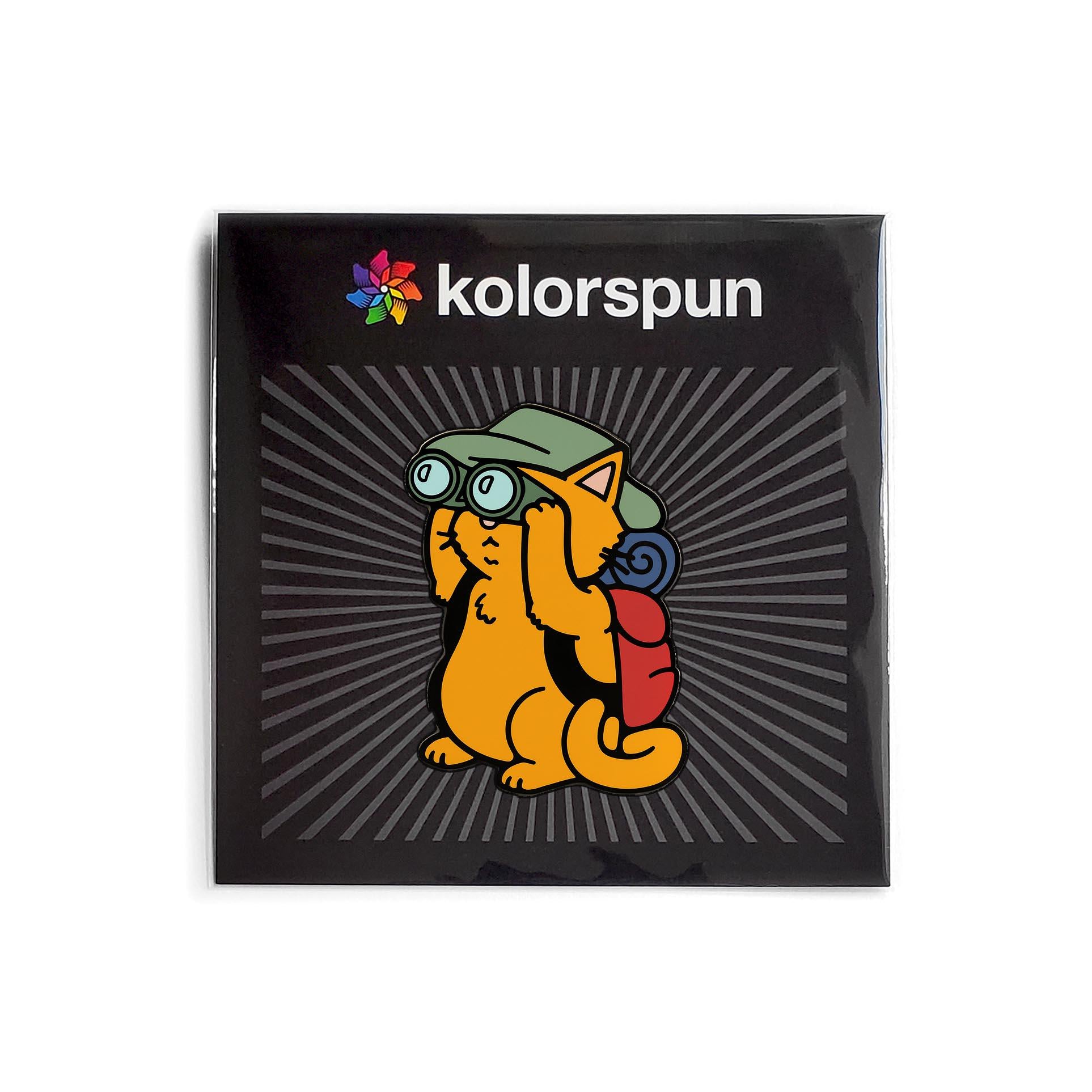 Hiking Cat Golf Ball Marker - Kolorspun Enamel Pins