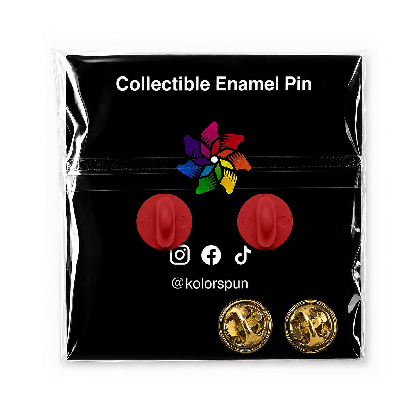 Pie Hard Enamel Pin - Kolorspun Enamel Pins