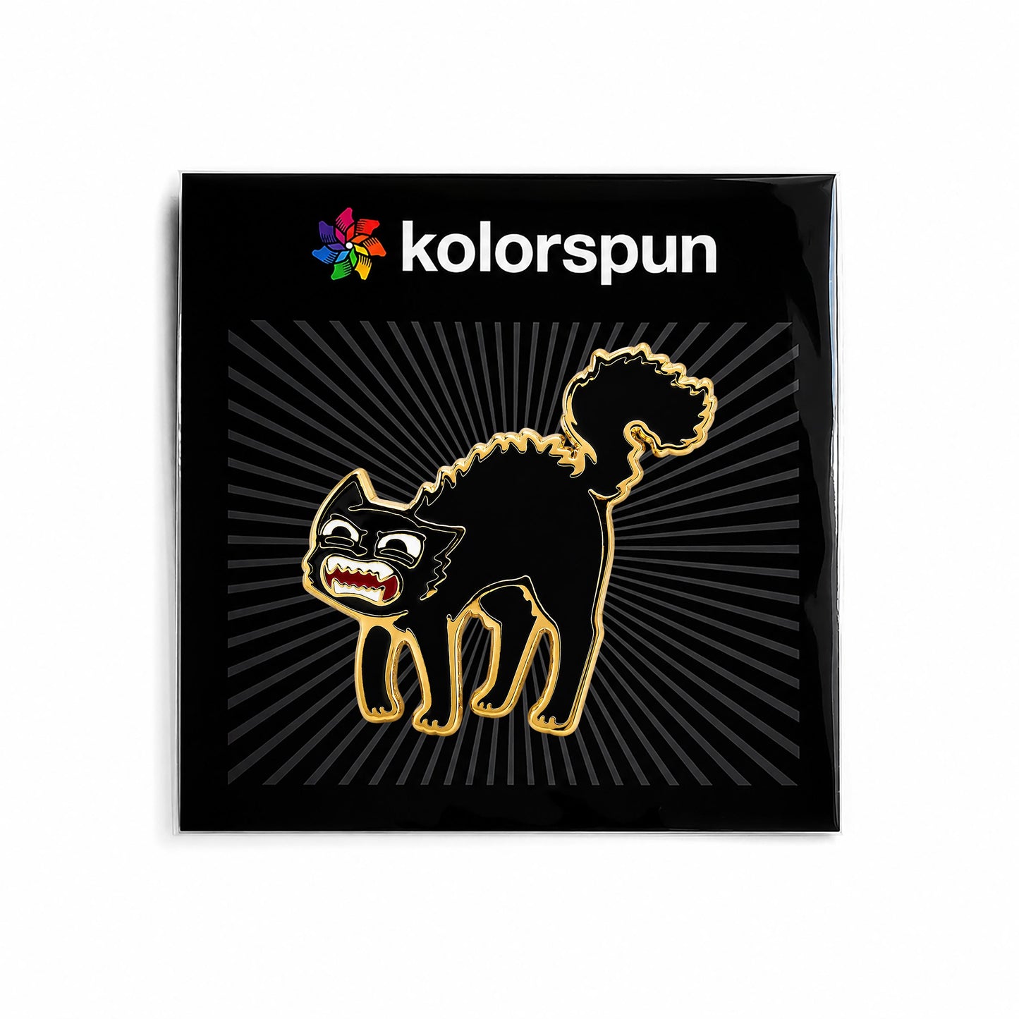 Scaredy Cat Hard Enamel Pin - Kolorspun Enamel Pins