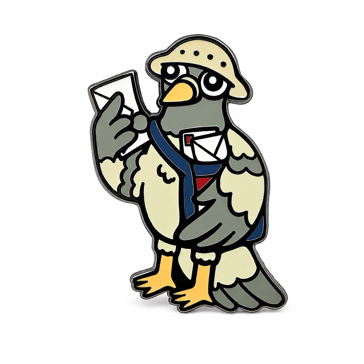 Mail Carrier Pigeon Hard Enamel Pin - Kolorspun Enamel Pins