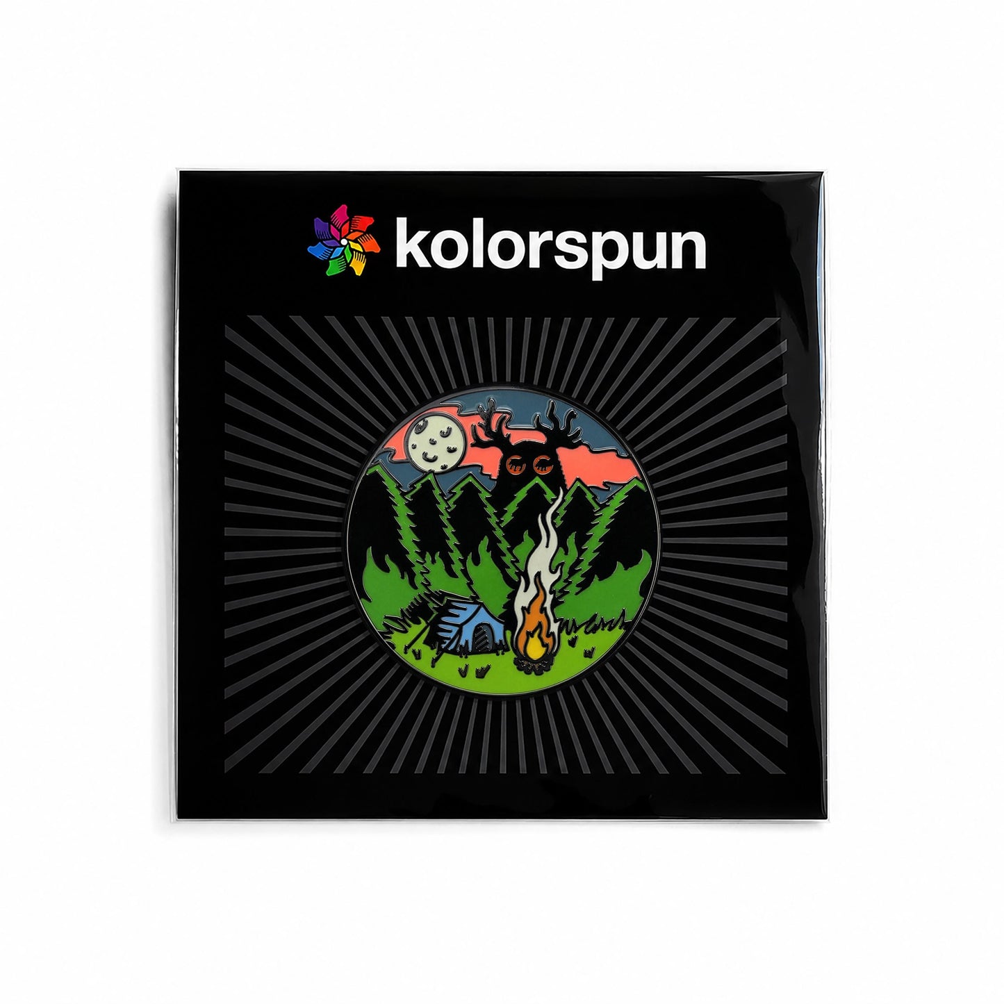Cryptid Camping Golf Ball Marker - Kolorspun Enamel Pins