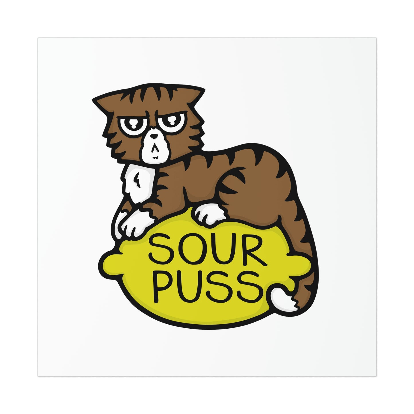 Sourpuss Cat Print - Kolorspun Enamel Pins