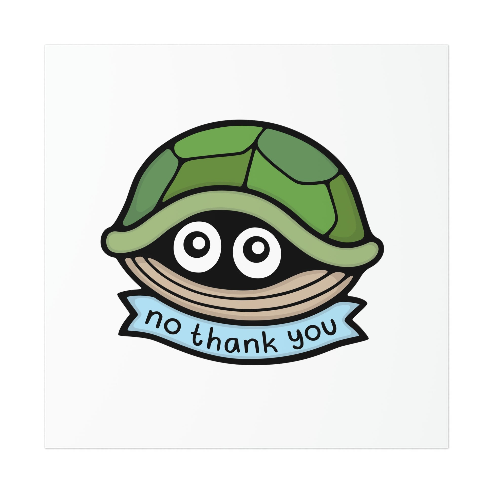 No Thank You Turtle Print - Kolorspun Enamel Pins